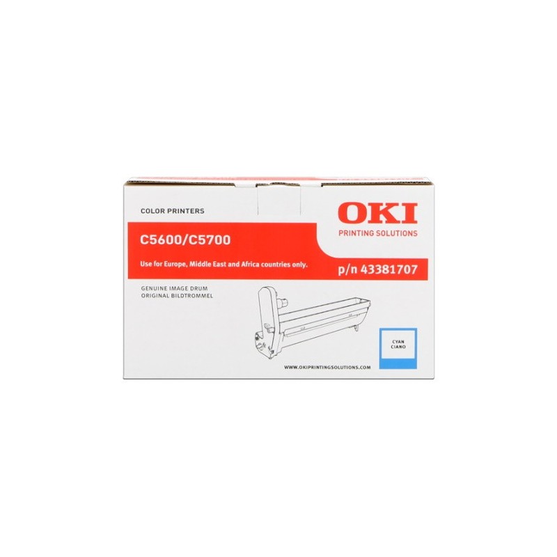 OKI C5600 - Tambour originale 43381707 - Cyan