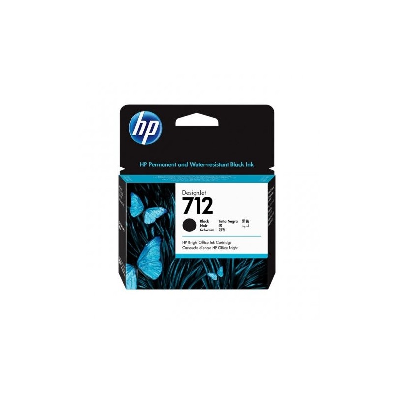 hp 712 B Cartouche originale 3D71A - Noir