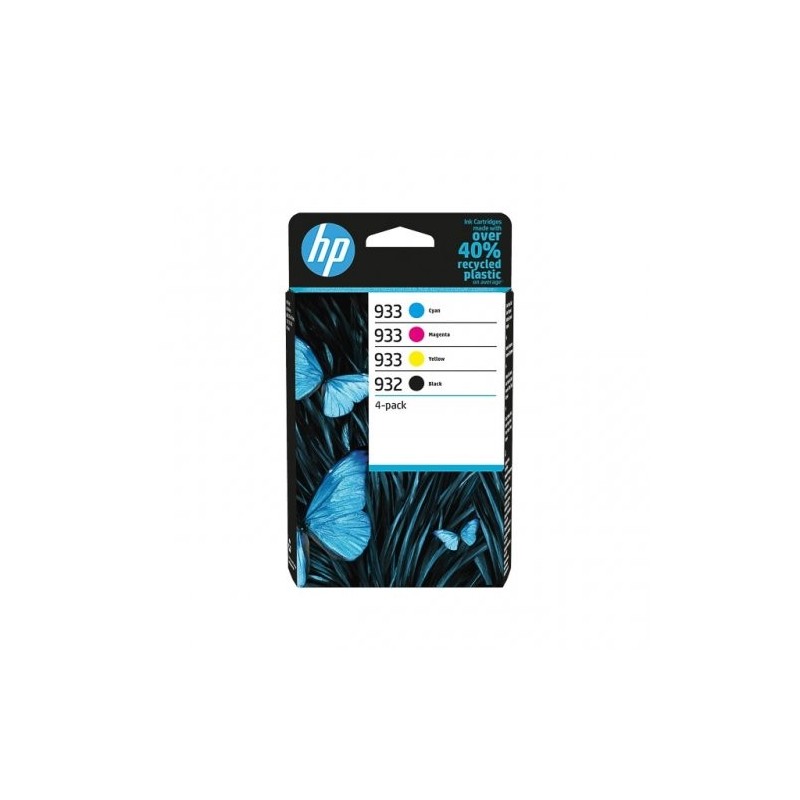 hp 932/H933 Pack x 4 original 6ZC71AE - Noir Cyan Magenta Jaune