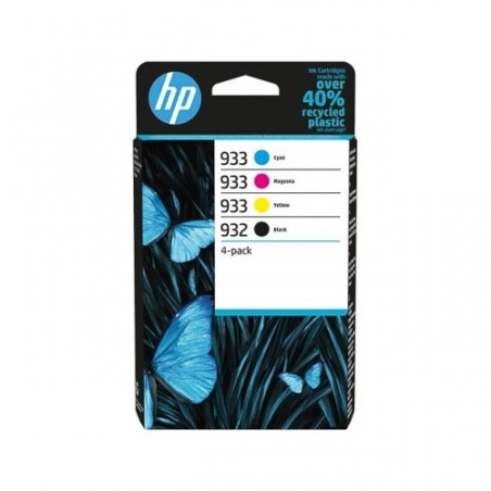 hp 932/H933 Pack x 4 original 6ZC71AE - Noir Cyan Magenta Jaune