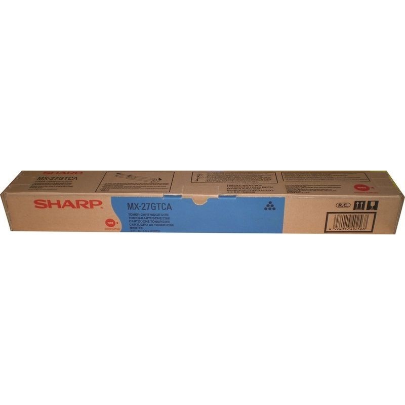 Sharp 27 - Toner originale MX27GTCA - Cyan