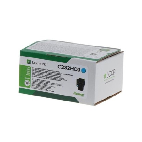 Toner originale Lexmark C232HC0 - Cyan