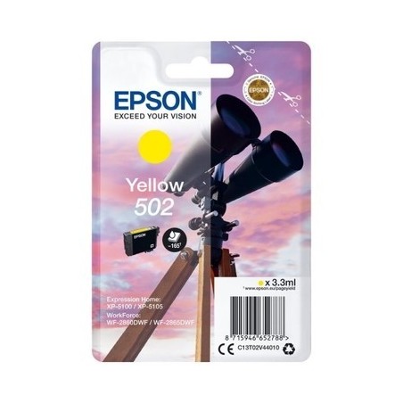 Epson 502 Y Cartouche originale T02V440 - Jaune