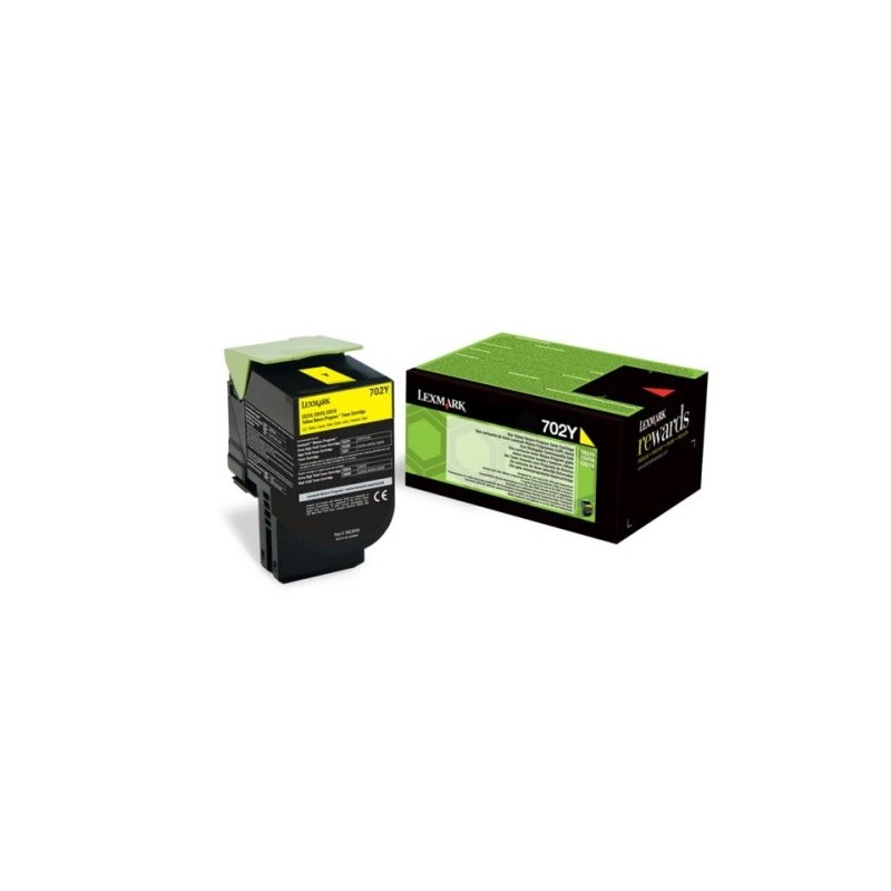 Toner originale Lexmark 70C20Y0 - Jaune