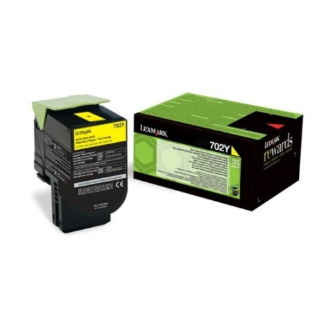 Toner originale Lexmark 70C20Y0 - Jaune