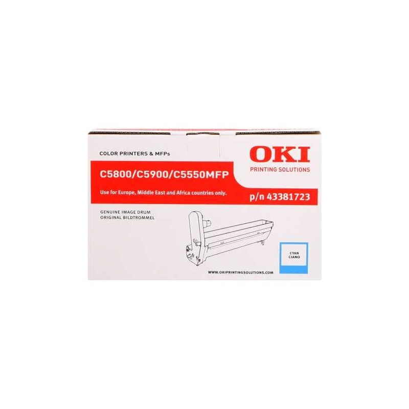 OKI C5800 - Tambour originale 43381723 - Cyan