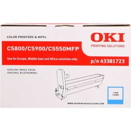 OKI C5800 - Tambour originale 43381723 - Cyan