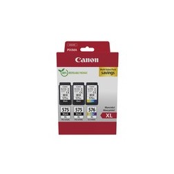 Canon 575XL/576XL - Pack x 3 jet d'encre authentique + 50 papier photo 5437C004 - Black + Tricolor