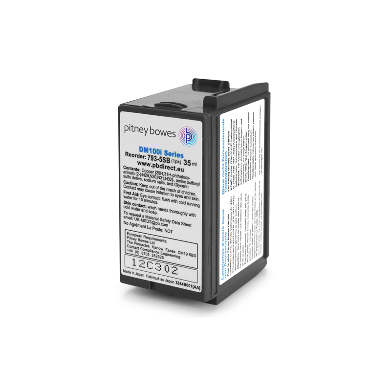 Pitney Bowes PB793 Cartouche originale 793-5BI - Bleu Postal