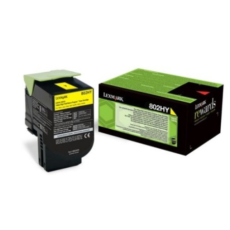 Toner authentique Lexmark 80C2HY0 - Jaune