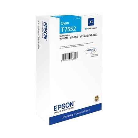 Epson 7552 Cartouche originale C13T755240 - Cyan