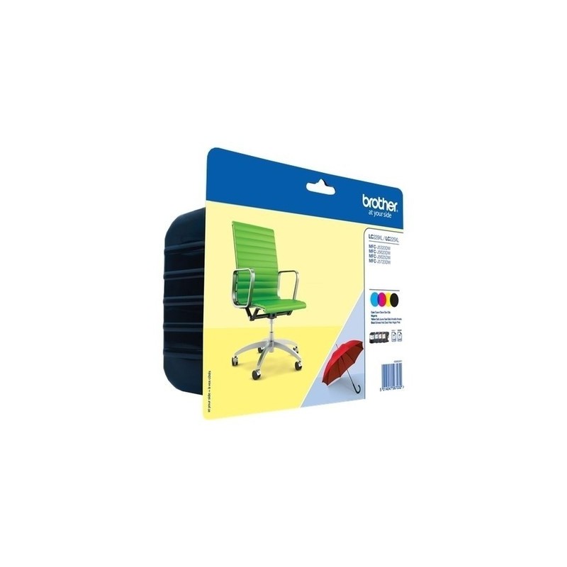 Brother 229XL / LC225XL Pack x 4 originale LC229 XLVALBP - Noir Cyan Magenta Jaune