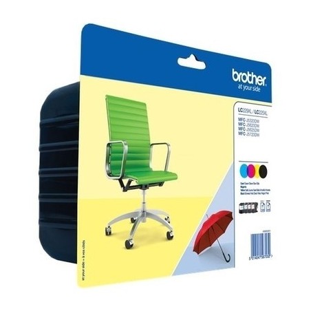 Brother 229XL / LC225XL Pack x 4 originale LC229 XLVALBP - Noir Cyan Magenta Jaune