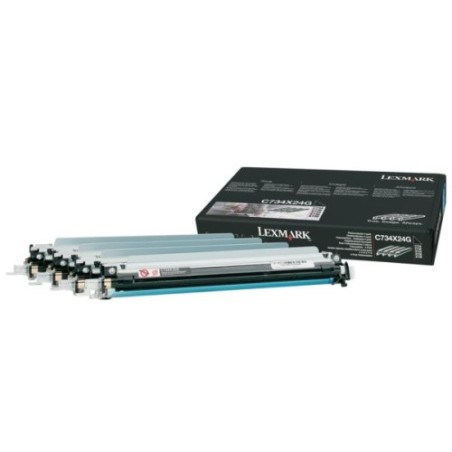 Pack x 4 Tambour authentique Lexmark C734X24G - Noir Cyan Magenta Jaune