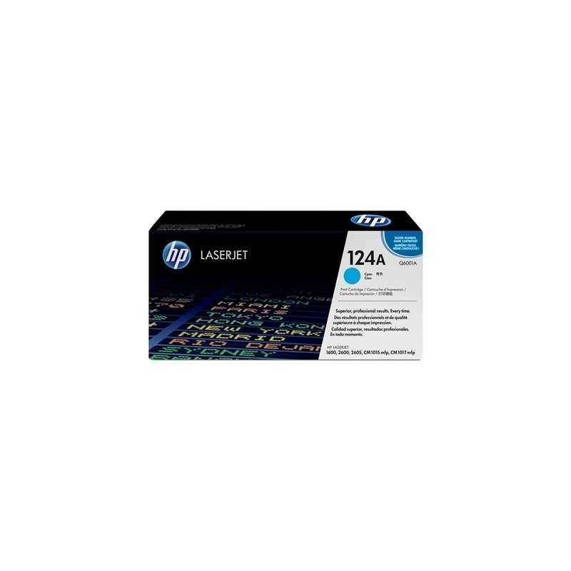 Toner originale Hp Q6001A, 124A - Cyan