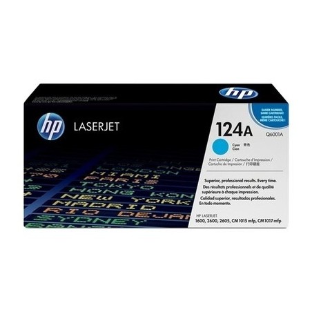 Toner originale Hp Q6001A, 124A - Cyan