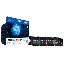 Brother KLC1280XL Pack x 4 authentique LC1280XLVALBP - Noir Cyan Magenta Jaune