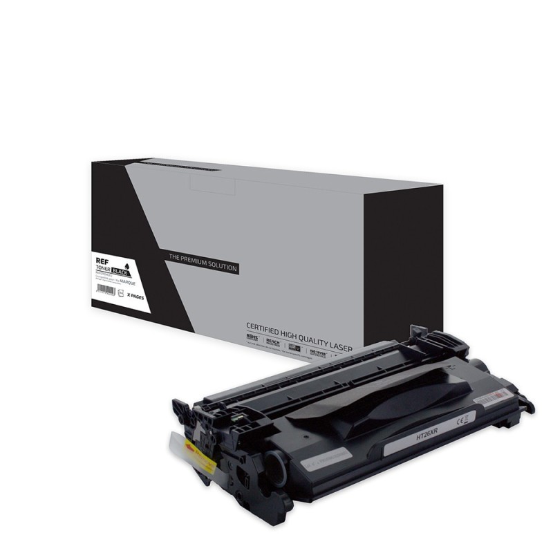 HP 26X - Toner compatible avec CF226X, 26X - Noir