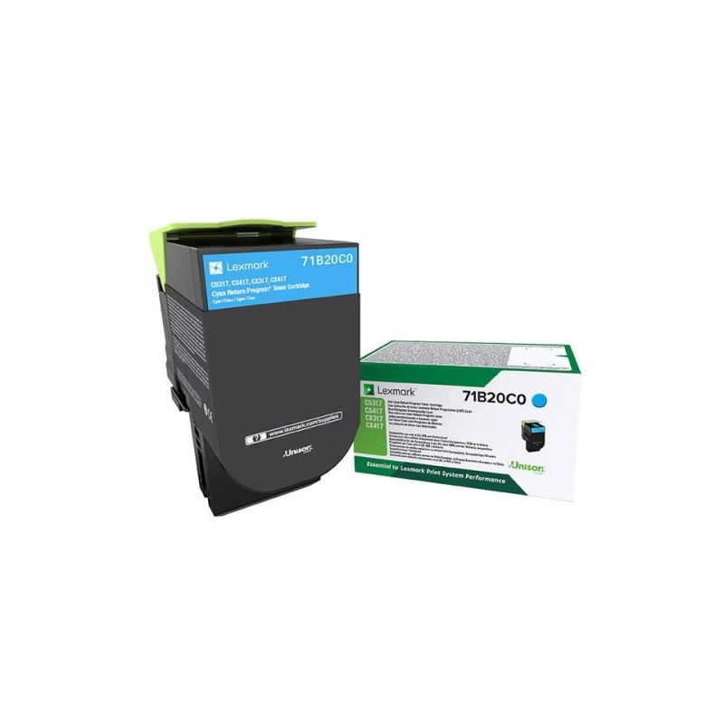 Toner originale Lexmark 71B20C0 - Cyan