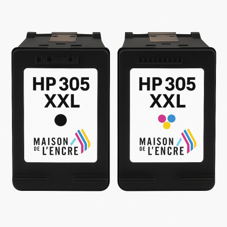 hp 305 XXL Pack de 2 cartouche compatible - Noir + Tricolor