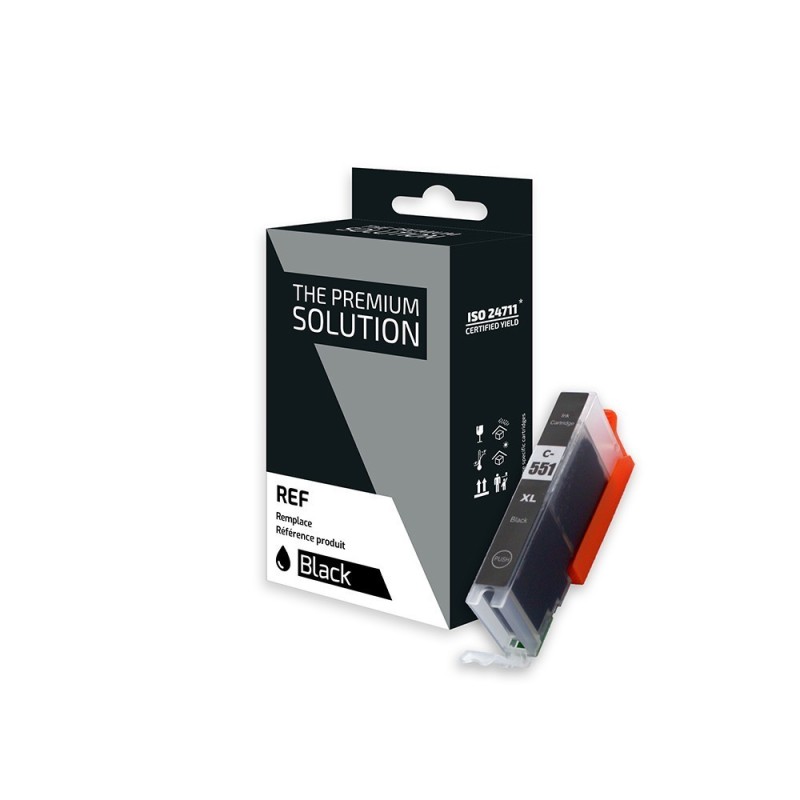 Canon 551XLB Cartouche compatible avec CLI551BKXL, 6443B001 - Photo Noir Canon 551XLB Cartouche compatible avec CLI551BKXL, 6443B001 - Photo Noir