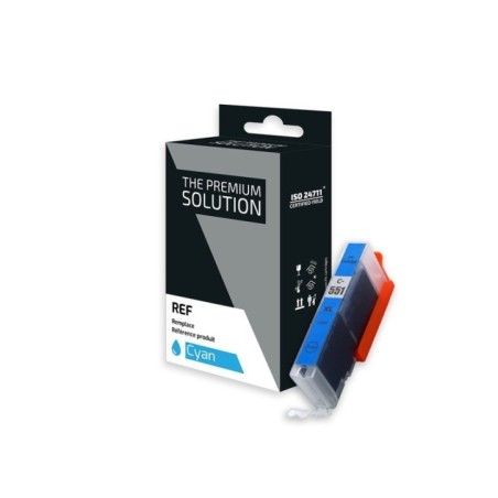 Canon 551XLC Cartouche compatible avec CLI551CXL, 6444B001 - Cyan