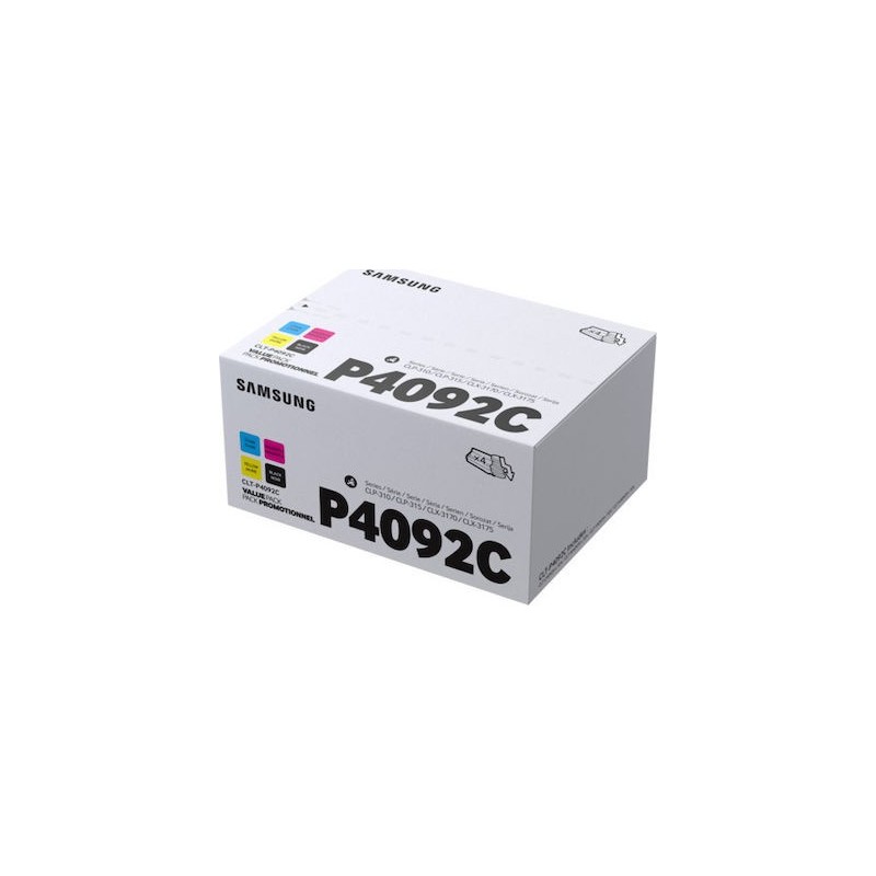 Pack x 4 Toner originale Samsung CLTP4092CELS, SU392A - Noir Cyan Magenta Jaune