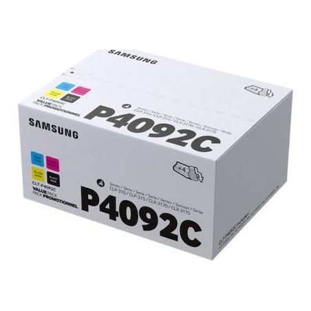 Pack x 4 Toner originale Samsung CLTP4092CELS, SU392A - Noir Cyan Magenta Jaune